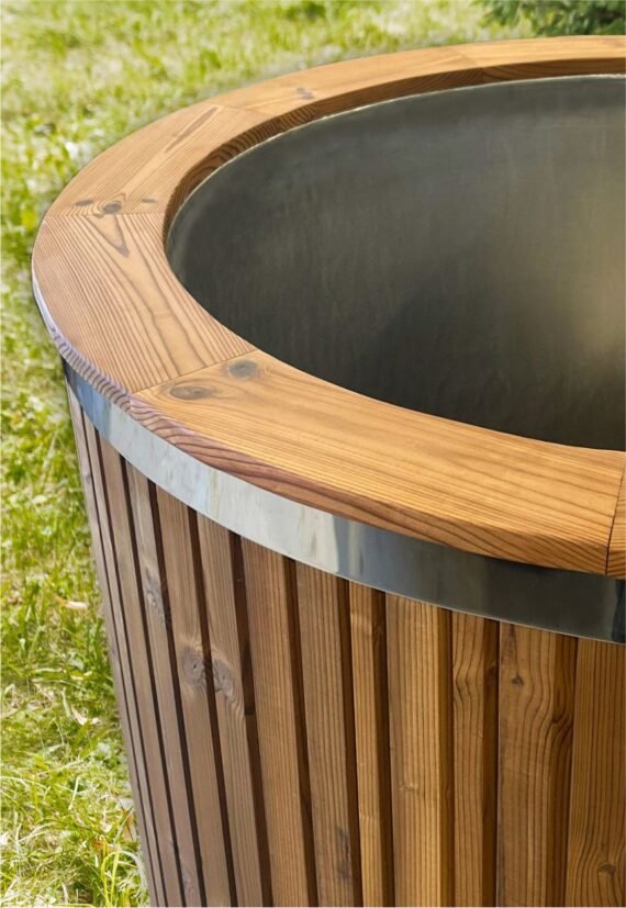 Stainless-steel-Single-person-cold-water-tub-Triple-thermo-wood-2